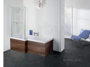 Eastbrook Baths -  Quantum Diamante Front Panel Left Hand Dark Walnut 34.01805l