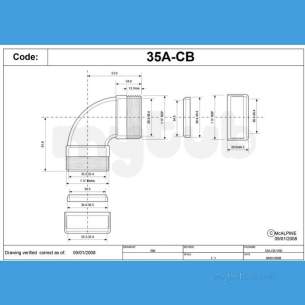 Mcalpine 35a-cb 35mm Compression Bend 90 Degree Cp 35a-cb