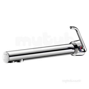 Delabie Accessories and Miscellaneous -  Delabie Binoptic Mix C-wall 110 Basin M3/8 Inch Mains Plus Trans Long Lever