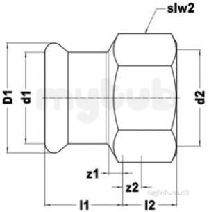 Xpress Copper and Solar Fittings -  Xpress Cu S2 Fi Str Connector 12x1/2