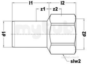 Xpress Copper and Solar Fittings -  Xpress Cu S7 Female Adaptor 28x3/4