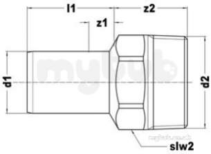 Xpress Copper and Solar Fittings -  Xpress Cu S8 Male Adaptor 35x1 1/4