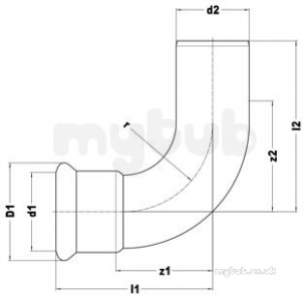 Xpress Copper and Solar Fittings -  Xpress Cu S12sa 90d Street Elbow 108