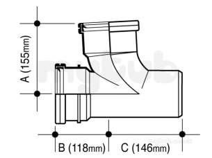 Osma Below Ground Drainage -  3d190 Osma 82mm 87.5 Deg S/s Junction