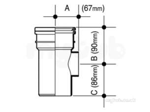 Osma Above Ground Drainage -  3s649b Black Osma Boss Pipe-spigot