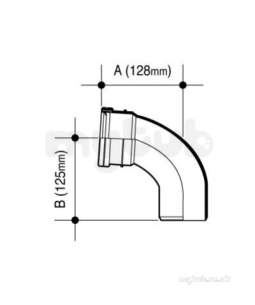 Osma Above Ground Drainage -  3s163b Black Osma 45deg Bend 3s163 B