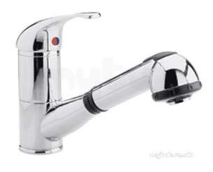 Eastbrook Brassware -  Mono Sink Mixer And Pull Out Rinser Ch