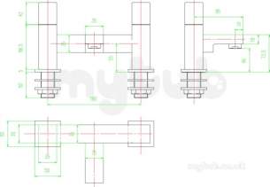 Eastbrook Brassware -  Eastbrook Kubix Bath Filler Ch 4.558