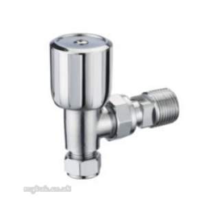 Pegler TRVs -  Terrier 1/2 Inch X10mm Wh Angle Twl Rail V Cp