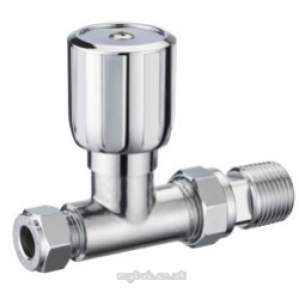 Pegler TRVs -  Terrier 1/2 Inch X15mm Wh Str Twl Rail Valve Cp