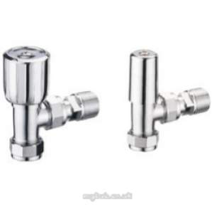 Pegler TRVs -  Terrier 1/2 Inch X15mm Angle Wh And Ls Pack Cp