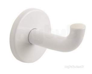 Delabie Accessories and Miscellaneous -  Delabie Coat Hook 62x100 White Epoxy Stainless Steel