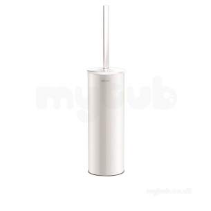 Delabie Accessories and Miscellaneous -  Delabie Wc Brush Set Floor Standing With Lid White Epoxy St Steel