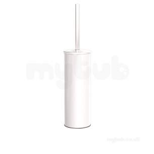 Delabie Accessories and Miscellaneous -  Delabie Wc Brush Set Wall Mounted With Lid White Epoxy St Steel