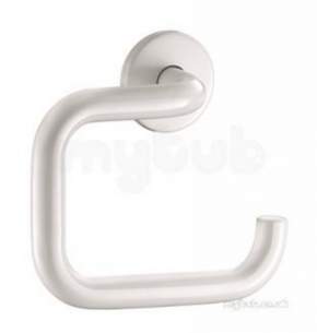 Delabie Accessories and Miscellaneous -  Delabie U-shaped Toilet Roll Holder White Epoxy Stainless Steel