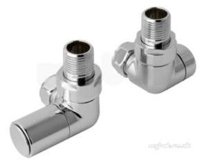 Eastbrook Brassware -  Square Straight Radiator Valves Chrome 41.3003