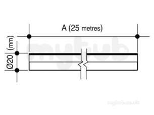 Wavin Blue and Black Large Bore Pipe -  Wavin 20mm Blue Mdpe Pipe 25m 20pw025