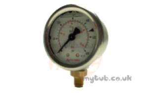 Nuway Burner Spares -  Nuway G04-005d Pressure Gauge 0-600 Psi