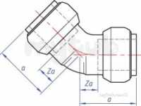 Tectite Classic -  Pegler Yorkshire Tect Clsc T21 45d Elbow 18