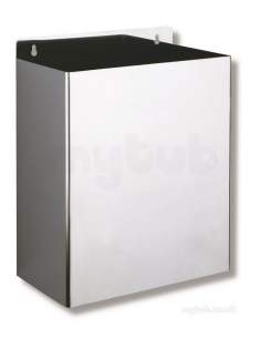 Delabie Accessories and Miscellaneous -  Delabie Wall Mounted Rectangular Bin 13l Polished Stainless Steel