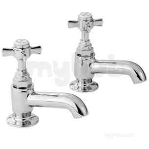 Francis Pegler Brassware -  Sequel 3/4 Bath Pillar Taps Chrome Plated 477032