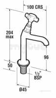 Francis Pegler Brassware -  Sequel High Neck Sink Pillars Cp