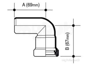 Osma Above Ground Drainage -  Osma 32mm Conversion Bend 90 Deg 4a830w