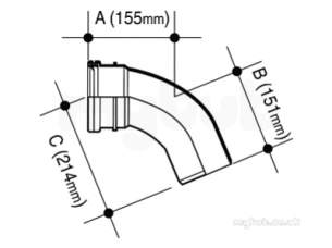 Osma Below Ground Drainage -  4d162 Osma 110mm Single S/r Bend 67 .5d