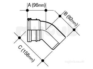 Osma Below Ground Drainage -  4d163 Osma 110mm Single S/r Bend 45deg