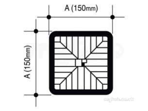 Osma Below Ground Drainage -  4d506 Osma 150mm X 150mm Grating