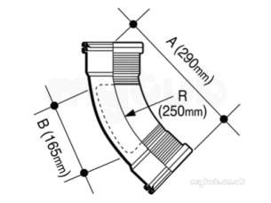 Osma Below Ground Drainage -  4d583 Osma 110mm Double L/r Bend 45deg