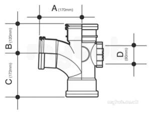 Osma Below Ground Drainage -  4d593 Osma 110mm Access Junction