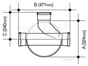 Osma Below Ground Drainage -  4d912 Ss Shower Insp.chm Base Sgle 90 Rh