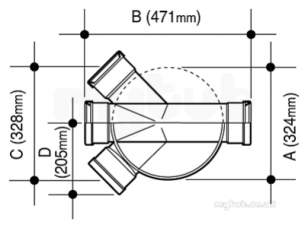 Osma Below Ground Drainage -  4d917 Ss Shower Insp.chm Base Dbl 45l/rh