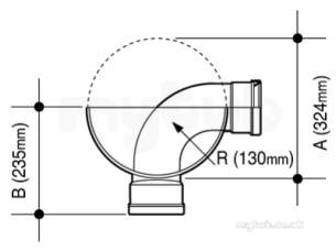 Osma Below Ground Drainage -  4d918 Ss Shower Insp.chmbr Base Bend 90