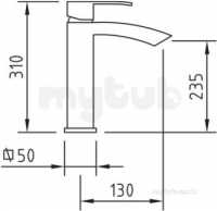 Francis Pegler Brassware -  Pegler Yorkshire Marina Tall Basin Mixer Cp