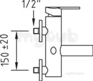 Francis Pegler Brassware -  Pegler Yorkshire Mikura Bar Shower Valve Cp