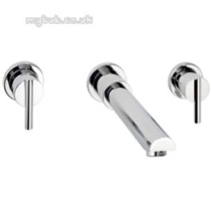 Pegler Luxury Bathroom Brassware -  Pulsar W/m 3 Hole Basin Mix Cw Fip Waste