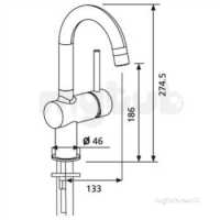 Francis Pegler Brassware -  Adorn Basin Mixer And Click Waste