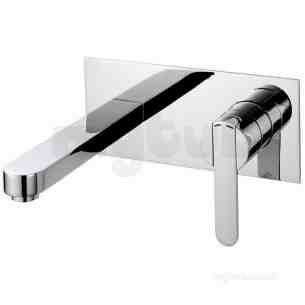 Francis Pegler Brassware -  Strata Wall Mtd Basin Mixer And Click Wst