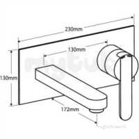 Francis Pegler Brassware -  Strata Wall Mtd Basin Mixer And Click Wst