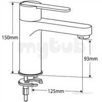 Francis Pegler Brassware -  Pegler Yorkshire Strata Eco Basin Mixer