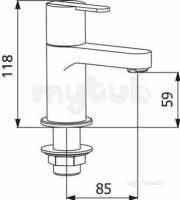 Francis Pegler Brassware -  Pegler Yorkshire Strata Bath Pillar Taps