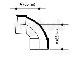 Osma Above Ground Drainage -  4m161b Black Osma 32mm Bend-87.5 Deg