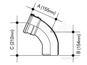 Osma Above Ground Drainage -  4s162g Grey Osma 110mm 112.5d Bend