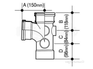 Osma Above Ground Drainage -  4s395g Grey Osma 4 Inch 87.5d 5boss Br. Sol/s