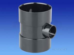 Osma Above Ground Drainage -  4s484b Black 110mm D/sw Bossed Pipe 40mm