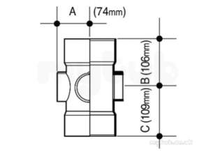 Osma Above Ground Drainage -  4s586b Black Osma 110mm D/sw Bossed Pipe