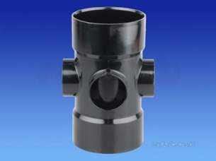 Osma Above Ground Drainage -  4s586b Black Osma 110mm D/sw Bossed Pipe