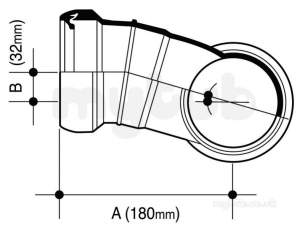 Osma Above Ground Drainage -  4s613w Whte Osma 110mm 15.5d Right Hand Mnfld Br